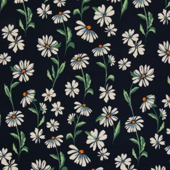 Viskosejersey Margeritenblüten